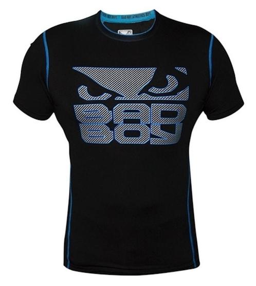 Bad Boy Carbon Rash Guard S/S Neo Blue, Kleding | Heren, Sportkleding, Blauw, Maat 56/58 (XL), Nieuw, Vechtsport, Verzenden