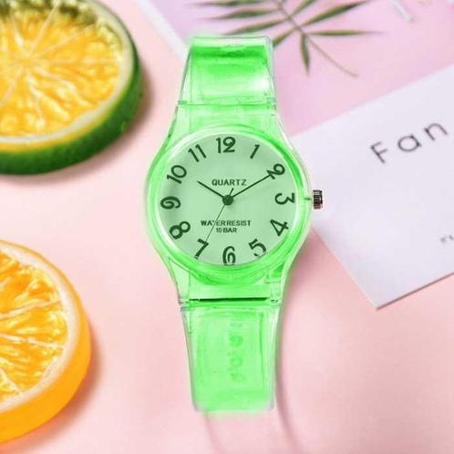 Transparant Candy Jelly Horloge Dames - Waterdicht Siliconen, Handtassen en Accessoires, Smartwatches, Nieuw, Verzenden