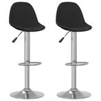 vidaXL Tabourets de bar lot de 2 noir tissu, Maison & Meubles, Verzenden, Neuf