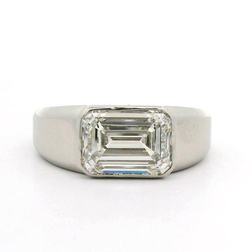 Zonder Minimumprijs - Ring Platina - 5.03ct. tw. Diamant, Handtassen en Accessoires, Ringen