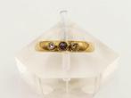Zonder Minimumprijs - Ring Geel goud Granaat - Diamant, Bijoux, Sacs & Beauté