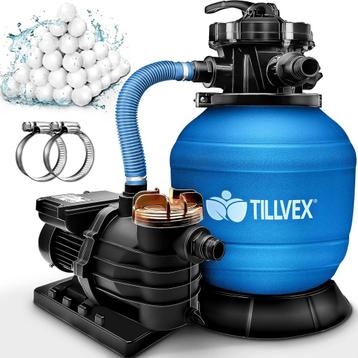 Tillvex® Zandfilter - Zandfilterpomp - 13200L/u - Blauw beschikbaar voor biedingen