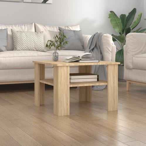 vidaXL Salontafel 60x60x42 cm bewerkt hout sonoma, Huis en Inrichting, Tafels | Salontafels, Nieuw, Verzenden