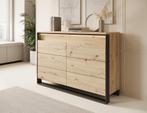 Meubella | Ladekast eiken 133 cm | met LED | 6 lades, Huis en Inrichting, Kasten | Overige, Verzenden, Nieuw