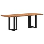 vidaXL Eettafel rechthoekig 220x80x74 cm massief eikenhout, Huis en Inrichting, Tafels | Eettafels, Verzenden, Nieuw