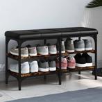 vidaXL Schoenenbank 82x32x47 cm bewerkt hout gerookt, Verzenden, Nieuw