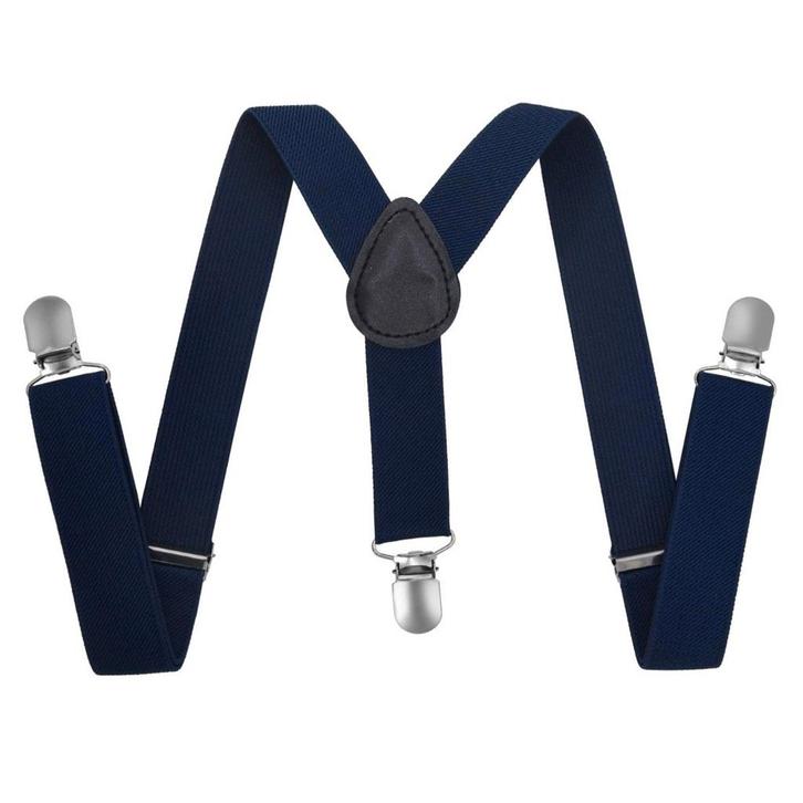 Fako Fashion - Kinder Bretels - Effen - 65cm - Navy Blauw, Kinderen en Baby's, Kinderkleding | Overige, Verzenden