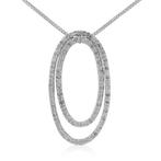 Hanger - 14 karaat Witgoud -  0.56ct. tw. Diamant