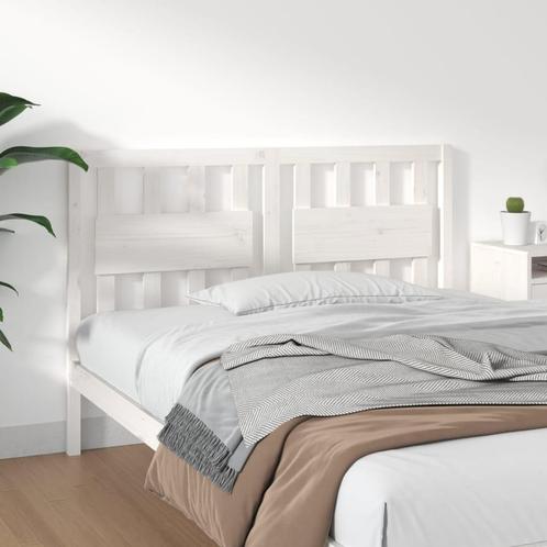 vidaXL Tête de lit Blanc 125,5x4x100 cm Bois massif de, Maison & Meubles, Chambre à coucher | Lits, Neuf, Envoi
