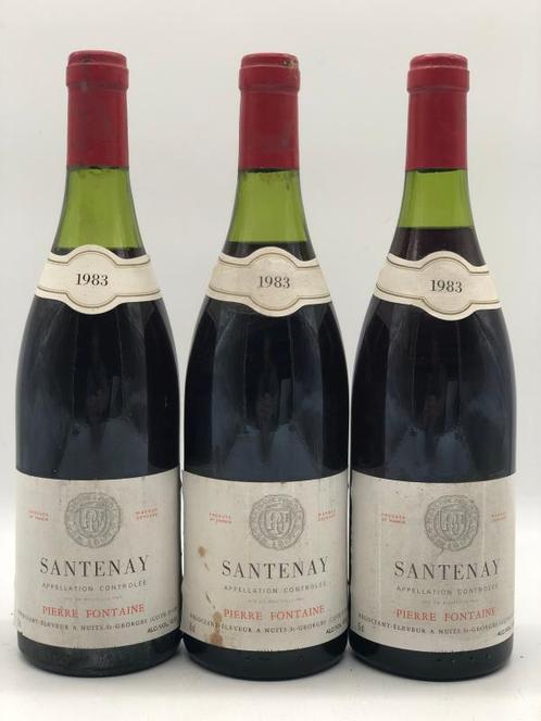 3 x 75cl Santenay Pierre Fontaine 1983 (Burgundy, rood), Collections, Vins, Enlèvement ou Envoi