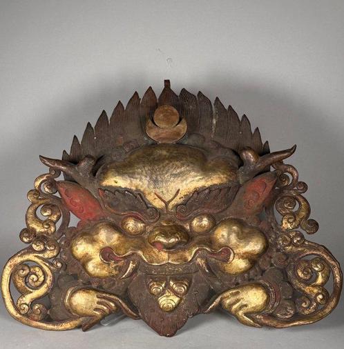 Figuur - Large Tibetan repusse plaque - Koper - China, Antiek en Kunst, Antiek | Overige Antiek
