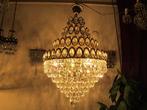 Lustre - Laiton doré - lampe en cristal antique
