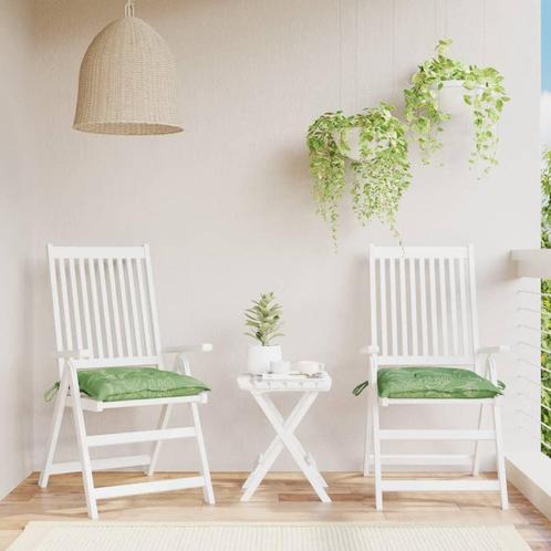vidaXL Coussins de chaise lot de 2 à motif de feuilles, Maison & Meubles, Accessoires pour la Maison | Coussins, Neuf, Envoi
