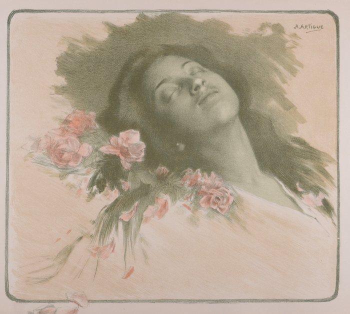 Albert-Émile Artigue (1850-1927) - Albine, Antiek en Kunst, Kunst | Tekeningen en Fotografie