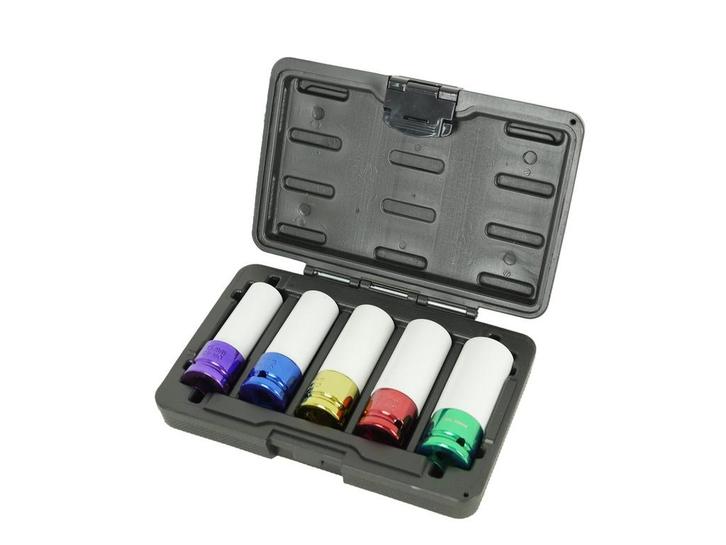 TM 5 Delige Lange Krachtdoppenset met Beschermhulzen, Auto diversen, Autogereedschap, Verzenden