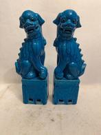 Statue, Set vintage porseleinen Foo dogs - 32 cm -, Antiquités & Art