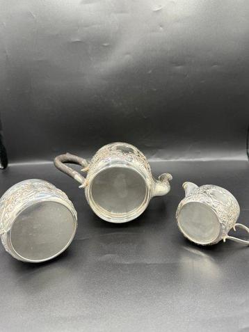 William Henry Lyde - Theeservies (3) - .925 zilver, Antiek en Kunst