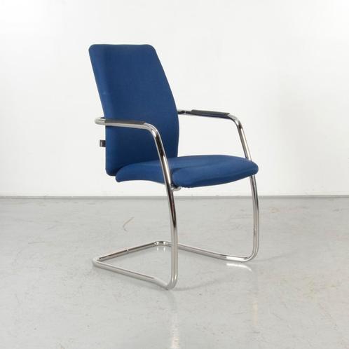 Beta Ede vergaderstoel, blauw, sledeframe, Huis en Inrichting, Stoelen, Gebruikt, Ophalen of Verzenden