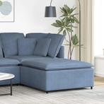vidaXL Modulaire bank voetenbank module blauw 100x100x48 cm, Verzenden, Nieuw