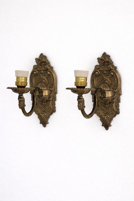 Wandkandelaar (2) - Metaal, Antiquités & Art, Curiosités & Brocante