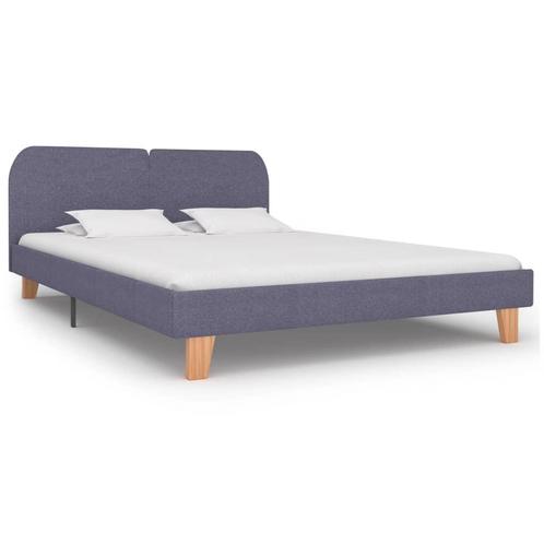 vidaXL Bedframe stof lichtgrijs 160x200 cm, Huis en Inrichting, Slaapkamer | Bedden, Nieuw, Verzenden