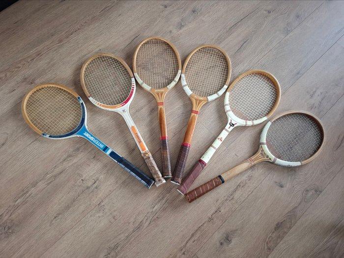 Verzameling Vintage houten tennisrackets - Tennis -, Collections, Collections Autre