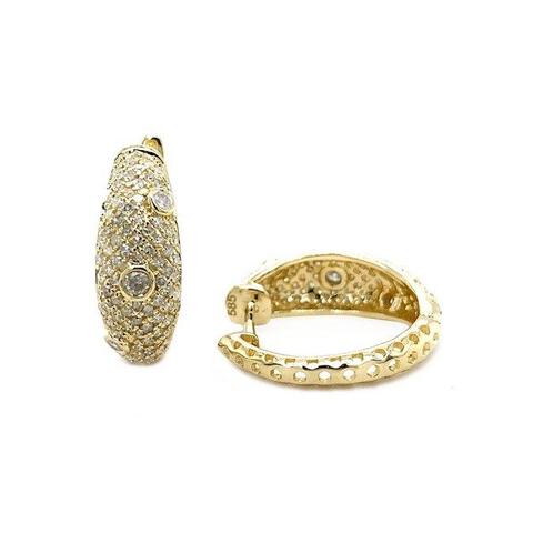 Oorbellen - 14 karaat Geel goud -  0.76ct. tw. Diamant, Handtassen en Accessoires, Antieke sieraden