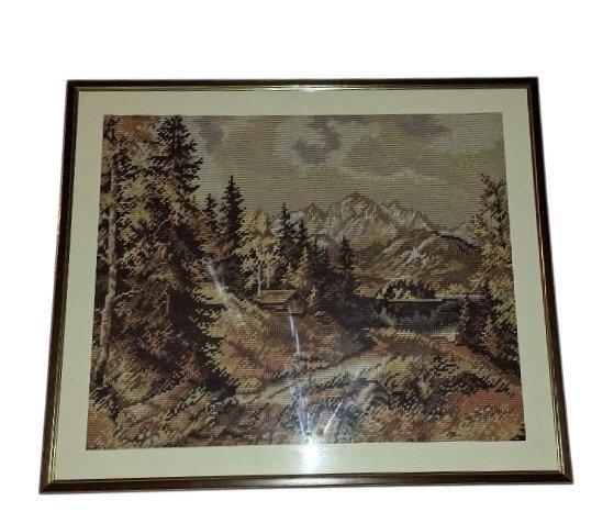 Gobelin kader - Wandtapijt - 2 cm - 57 cm, Antiquités & Art, Curiosités & Brocante