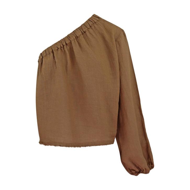 Semicouture • one shoulder top • 38, Kleding | Dames, Blouses en Tunieken, Bruin, Nieuw, Maat 38/40 (M), Verzenden