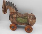 sculptuur, Antieke paarden-/ponykist - 20 cm - Hout - 1910, Antiek en Kunst