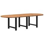 vidaXL Eettafel 280x120x74 cm ovaal massief eikenhout, Huis en Inrichting, Tafels | Eettafels, Verzenden, Nieuw