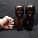 Uniek ontwerp Sosaku Kokeshi  / kokeshi pop - Hout -