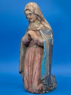Figuur - Betende Madonna - 25 cm - Polychroom hout