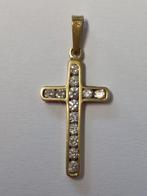 Kruishanger - 18 karaat Geel goud Diamant  (Natuurlijk), Handtassen en Accessoires, Antieke sieraden