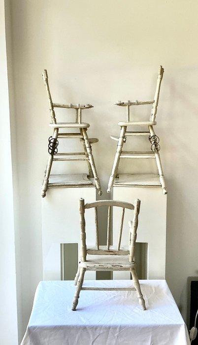 Deutsche Spielzeugfabrik - Jouet 3 große Puppenstühle -, Antiquités & Art, Antiquités | Jouets