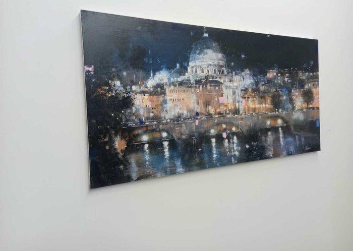 Paolo Fedeli - Ponte Milvio(Roma), Antiek en Kunst, Kunst | Schilderijen | Modern