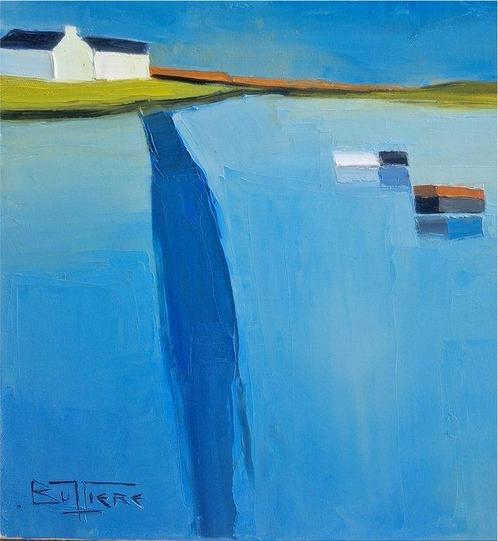 BUFFIERE - Bleu marine, Antiek en Kunst, Kunst | Schilderijen | Modern