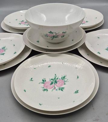 Rosenthal - Eetservies - Speiseservice mit rosa Rosendekor – beschikbaar voor biedingen