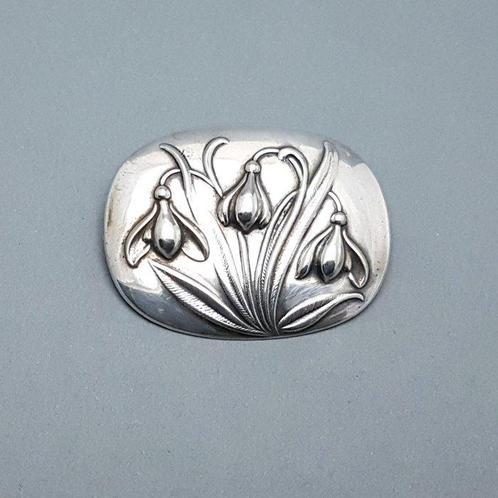 Zilver, Art Nouveau, Lelietjes van Dale - Broche, Antiek en Kunst, Kunst | Designobjecten