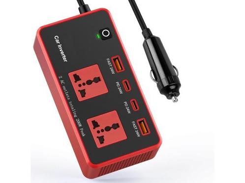 Veiling - 200W auto-omvormer DC 12V naar 110V met USB-C, Auto diversen, Jumpstarters