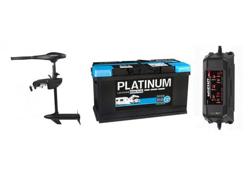 Fluistermotor 48LBS + 100ah AGM accu + 10ah acculader, Auto-onderdelen, Accu's en Toebehoren, Nieuw