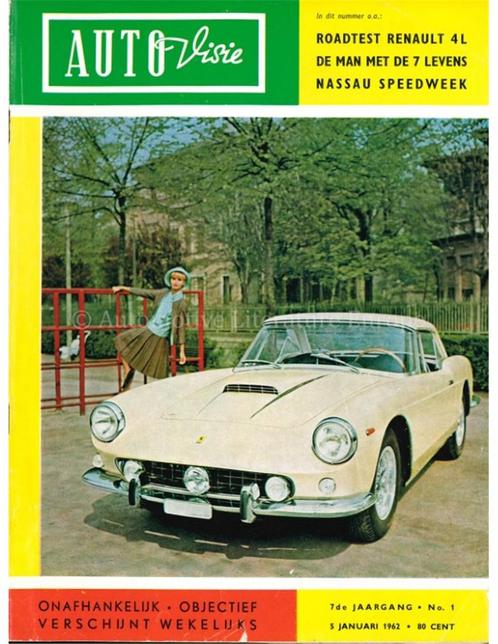 1962 AUTOVISIE MAGAZINE 01 NEDERLANDS, Boeken, Auto's | Folders en Tijdschriften, Ophalen of Verzenden