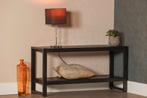 Tv-meubel Mangohout Britt 120 Zwart, Huis en Inrichting, Kasten |Televisiemeubels, 100 tot 150 cm, Verzenden, Nieuw, Minder dan 100 cm