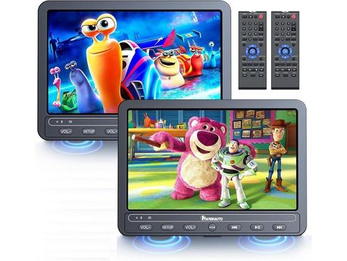 NAVISKAUTO - 10,5 inch dvd-speler Auto - 2 monitoren, Huis en Inrichting, Woonaccessoires | Overige, Zo goed als nieuw, Verzenden