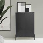 Wandkast - zwart - 78 x 35 x 120 cm, Verzenden, Nieuw