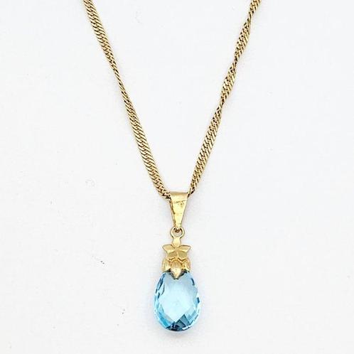 Ketting met hanger - 18 karaat Geel goud -  3.50ct. tw., Handtassen en Accessoires, Antieke sieraden