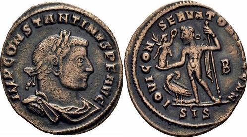 Roemisches Kaiserreich Constantinus I Follis Siscia 313 I..., Postzegels en Munten, Munten en Bankbiljetten | Verzamelingen, Verzenden