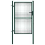 vidaXL Portail de clôture Acier 100x125 cm Vert, Verzenden, Neuf