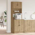 vidaXL Keukenkast Artisan Eiken 60 x 50 x 180 cm Geengineerd, Huis en Inrichting, Verzenden, Nieuw
