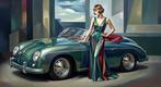 CREATIVE_HUB - British green Porsche Speedster in cubism